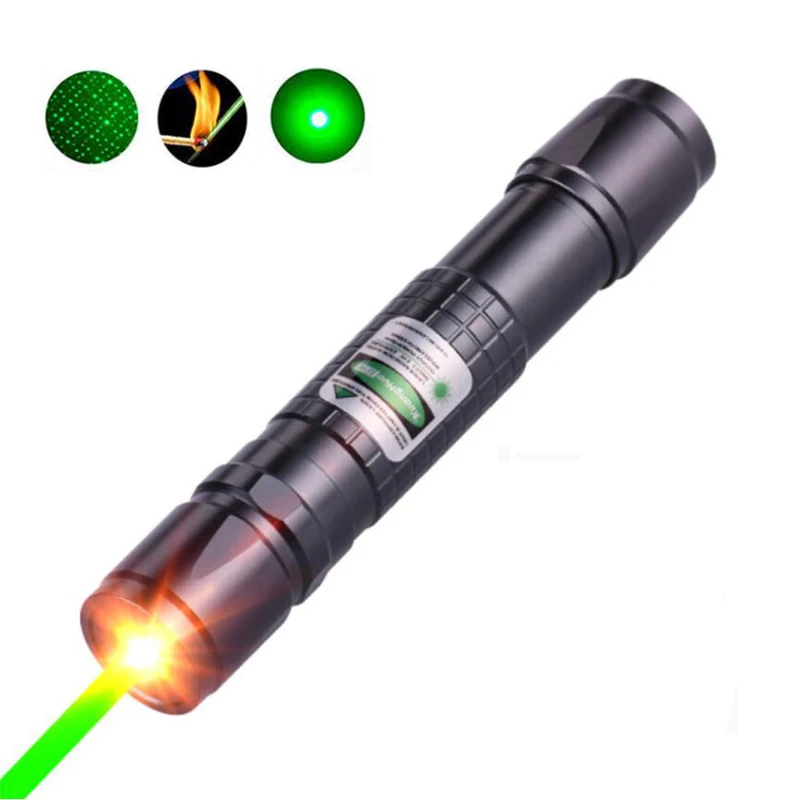 عالية الطاقة مؤشر ليزر الصيد الليزر الأخضر التكتيكية البصر بالليزر القلم 303 حرق laserpen قوية laserpointer