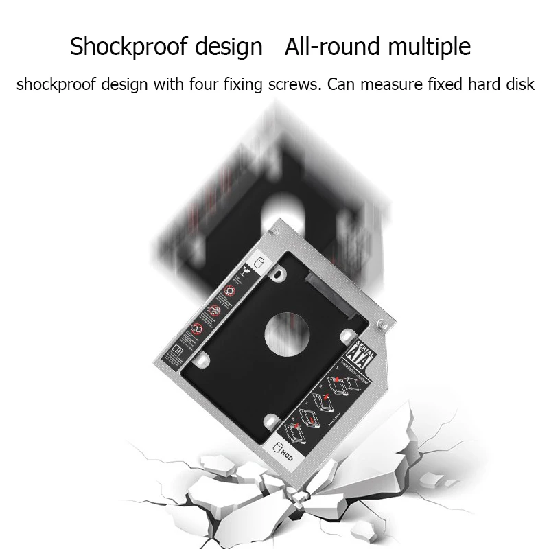  INGELON 12.7mm SATA 3.0 Interface Hard Drive Bracket SSD Adapter Optibay HDD Caddy DVD CD-ROM Enclo