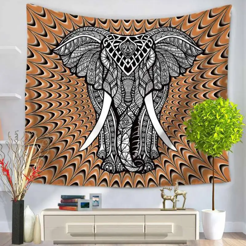 Fabrik Versorgungs Farbe Blumen Elephant Mandala Tapisserie Hippie