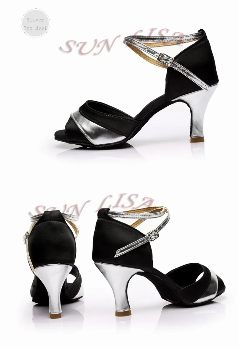 Танцевальные туфли Sun Lisa Великолепные женские танцевальные туфли на высоком каблуке для танго сальсы бальных танцев туфли для латинских танцев каблук 5 см и 7 см