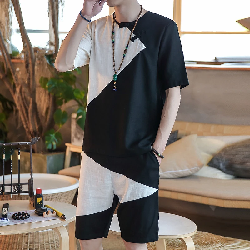 white matching short set
