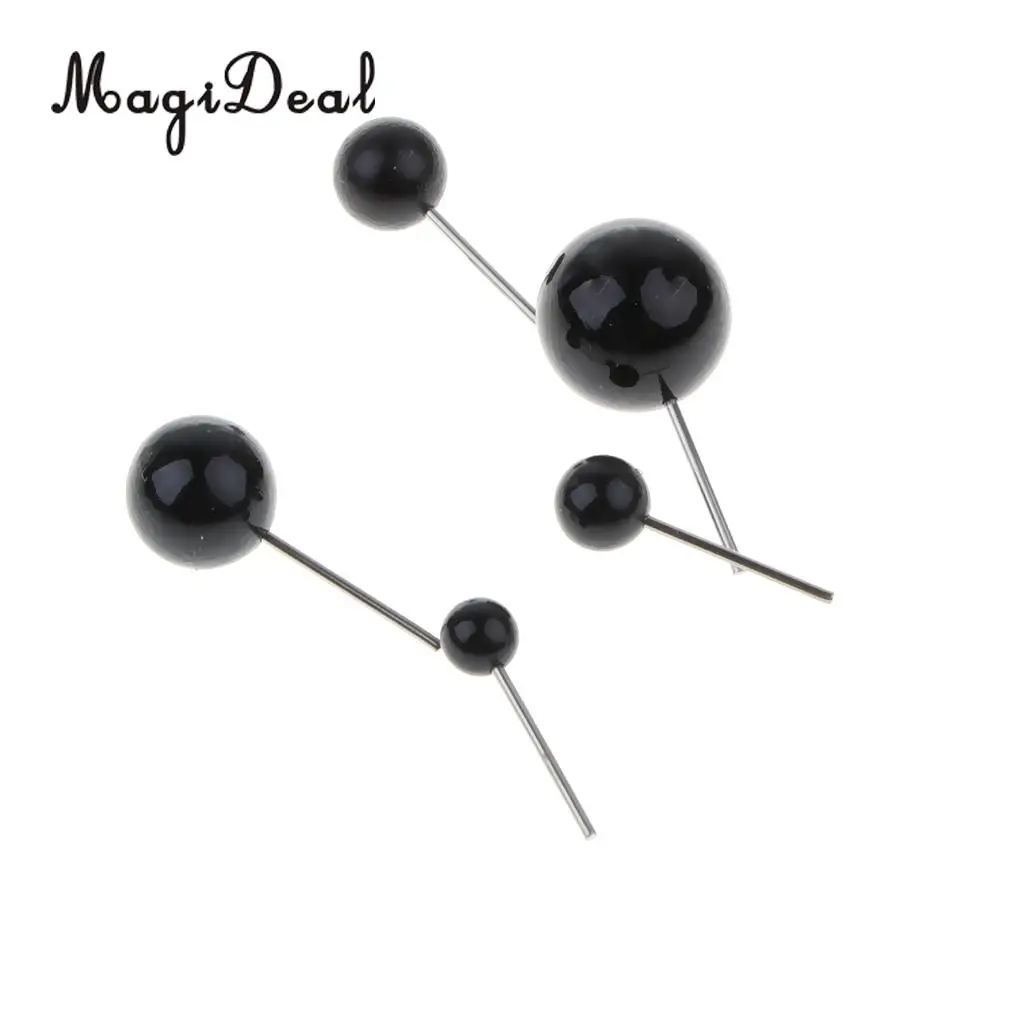 100 Pieces 4mm, 5mm, 6mm, 8mm, 10mm  Safety Round Eyes for Bear Plush Puppet Doll DIY Making Sewing Supplies
