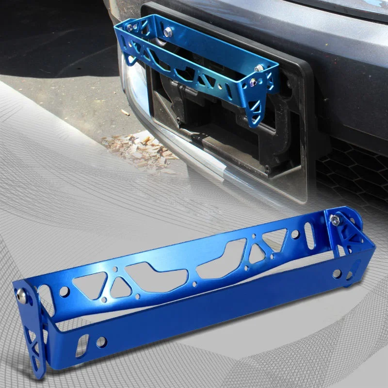 

Universal Adjustable Car Bumper Tilt License Number Plate Aluminum Bracket Kit for Auto Truck Black/Blue/Red/Silver
