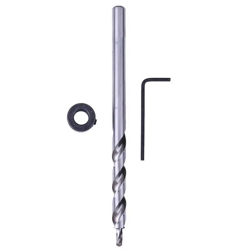 

HSS 9.5mm screw drill Oblique Hole Positioning Twist Drill Bit+ Limit Ring+Allen Wrench for woodworking