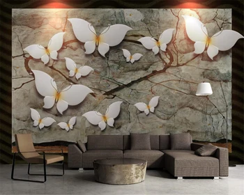 

Beibehang Customized Photo Wallpaper 3D Stylish butterfly painting 3d reliefs Non-Woven Bedroom Wall Home decoration Wall paper