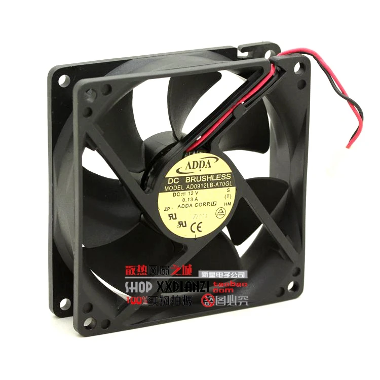 Free Delivery.AD0912LB A70GL 12V 0.13A 9CM 9025 dual ball bearing