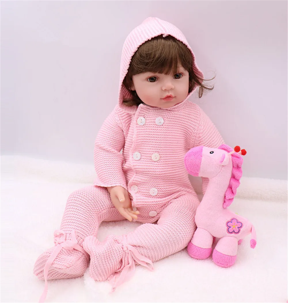 

Bebes reborn 61 cm Silicone reborn doll 24 inch Lifelike Toddler Baby Girl Doll Reborn babies real vinyl dolls for kids gift