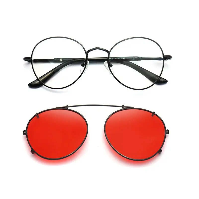 

Clip On Sunglasses Men Removable Round Glasses punk Women Carve Design Sunglass With Brand Eyeglasses With box NX