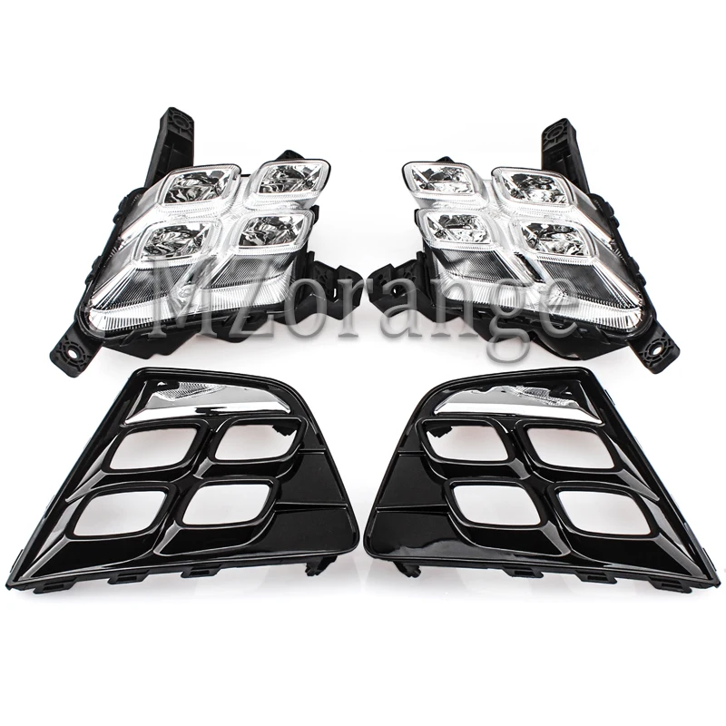  for Hyundai IX25 Creta 2014 2015 2016 2PCS LED DRL Headlight Daytime Running Light Fog Lights Fog L - 33060727943