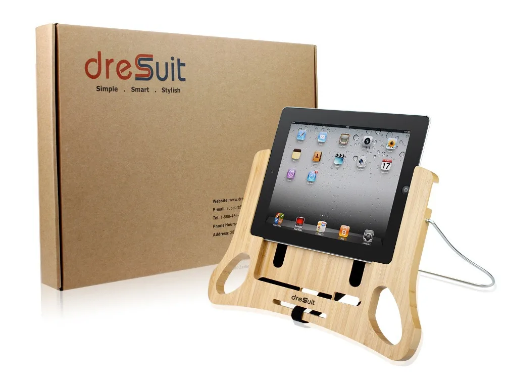 DreSuit ComforPad Bamboo Stand Holder for iPad 2 3 4 Tablet for reading in Bed sofa couch