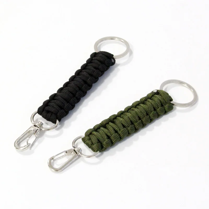 2 قطعة/الوحدة الطوارئ بقاء paracord الحبل ث/كيرينغ و المشبك جراد البحر edc أداة مفتاح أداة أطقم سفر