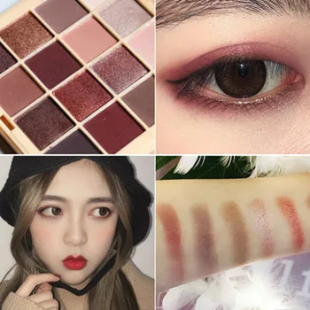 

xixi brand Tender feelings 16 colors eyeshadow palette maple leaf rose red wine red pearl matte eye makeup