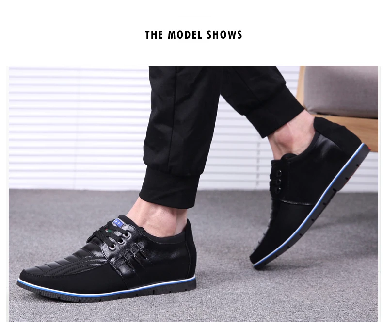 Misawla/Новинка; весенняя обувь, увеличивающая рост; Мужская обувь из натуральной кожи; брендовая черная Молодежная Обувь На Шнуровке; высокое качество; обувь для вождения; Hombre