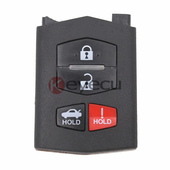 KEYECU New Replacement Shell Remote Key Case Fob 4 Button for Mazda 3 5