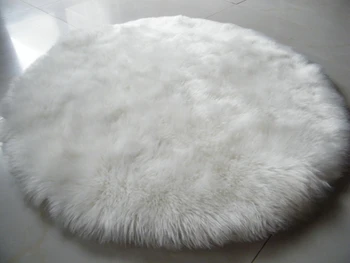 

Soft Artificial Sheepskin Chair Cover Warm Hairy Carpet Seat Pad Plain Skin Fur Plain Fluffy Area Rugs Washable Bedroom Faux Mat