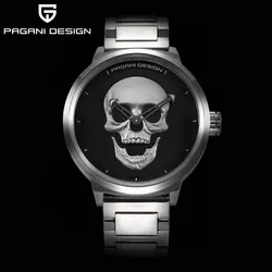 Мода Череп Дизайн Pirate Captain кварцевые часы Для мужчин часы марки Для мужчин Военная большой Размеры Для мужчин Спорт Повседневное часы