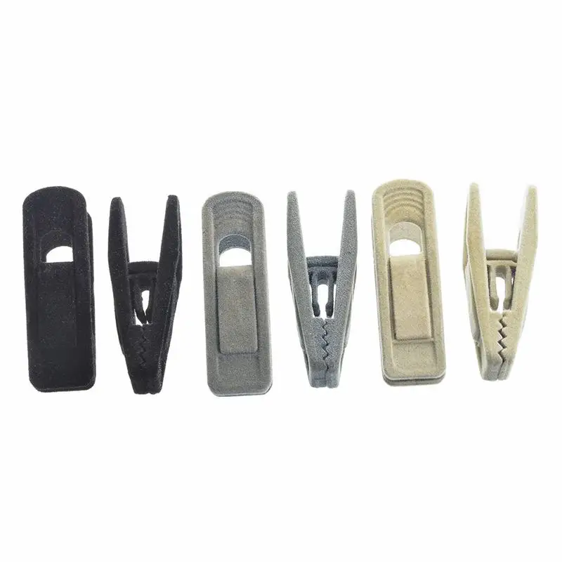 

20pcs Laundry Clothes Pins Hanging Pegs Clips Removable Flocked Clips Windproof Clothespins Non Slip No Mark Pant Hanger New