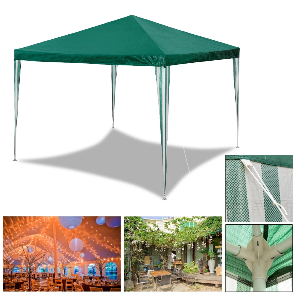 Gazebo Waterproof Garden Outdoor Marquee Wedding Party PE Tent With Sides 3X3M