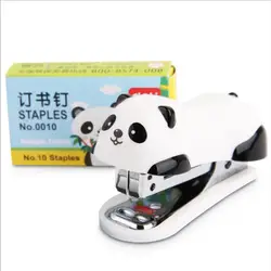 Мини Panda степлер набор с 1000 шт. 10 # скобы Бумага привязки инструменты канцелярские принадлежности Школьные принадлежности G143