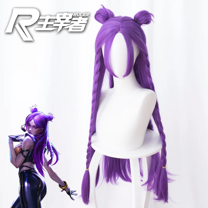 Game Character LOL K/DA Akali Cosplay Wigs KDA Heat Resistant Synthetic Hair Perucas Ahri Kaisa Wig | Тематическая одежда и