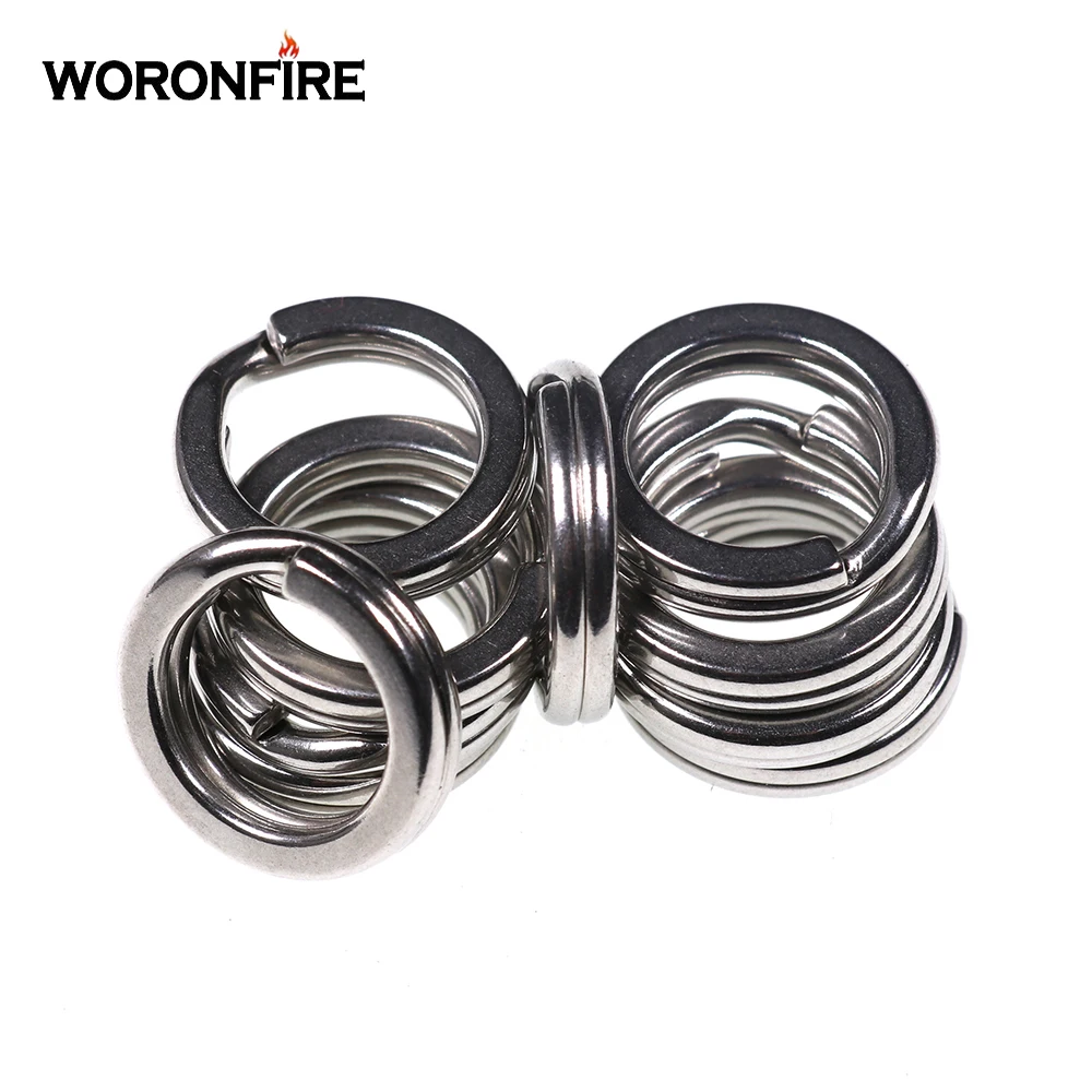 50pcs/100pcs Fishing Solid Ring 304 Stainless Steel Fishing Bait Connecting Ring Jigging Loop For Blank Crank Bait Connector