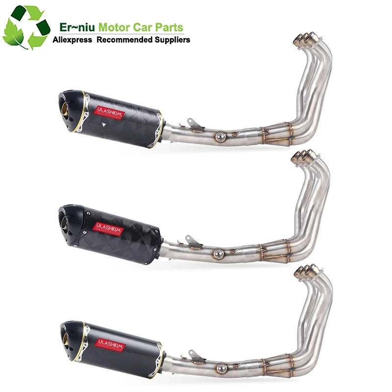 

Full System Carbon Fiber Escape Middle Pipe Muffler Exhaust Slip-on For yamaha FZ09 MT09 MT-09 FZ-09 2014-2018 Not for Tracer