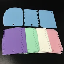 Трапециевидные опилки полукруг 3 шт. набор края простые гладкие шпатели для торта выпечки Кондитерские инструменты DIY инструмент для выпечки