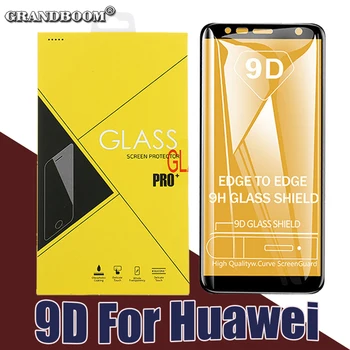 

500pcs 9D Curved Full Cover Tempered Glass For Huawei Honor V20 20 20i 10 Lite 9S 9E 8S 8X Max HD Anti-Scratch With Yellow Box