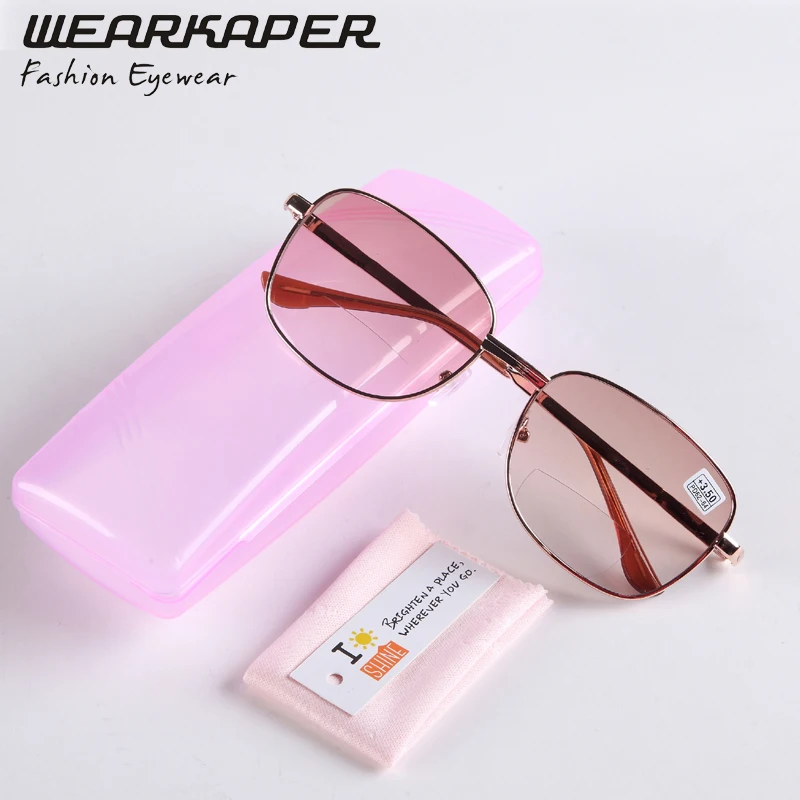 WEARKAPER computer glasses Bifocal Reading Glasses Sun Readers presbyopic glasses with case 1 0 1 5