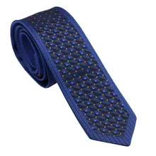 Галстуки coahella темно-синие в клетку в оранжевый горошек, окаймленный дизайн, шейный платок из микрофибры, обтягивающий галстук 6 см