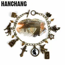 1 unidad, gran oferta, pulsera de encanto de juego de trono, pulsera de corona de flecha Pilseira, pulsera de cristal con cabeza de Lobo, pulsera de estilo Punk, Unisex, Gif