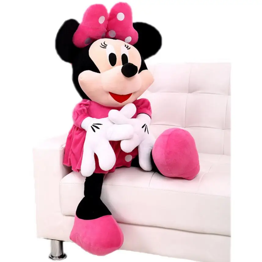 Günstige Original 50 cm Minnie Maus Puppe Große Plüsch Weiche Mickey Gefüllte Puppe Anime Mädchen Geburtstagsgeschenk Kinder Kinder Baby Spielzeug