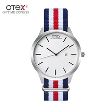 2016 New Brand Fashion Men Sports Watches Men’s Quartz Hour Date Clock Man Leather Strap Military Army Waterproof Wrist watch
