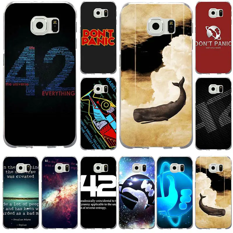 

Hitchhikers Guide To The Galaxys Slim Soft Phone Cases for Samsung Galaxy Note 2 3 4 5 8 S2 S3 S4 S5 Mini S6 S7 S8 S9 Edge Plus