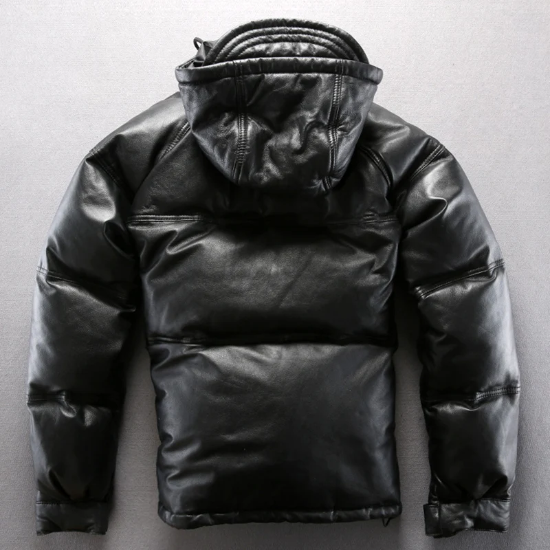 Blog european size high quality super warm genuine sheep leather jacket mens big size casual sheep leather down jacket 5623