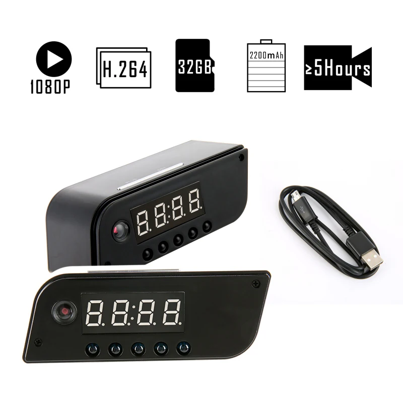 

Mini WIFI Camera Clock Alarm P2P IR Night Vision Wifi Cam IP 720 Mini DV DVR Camcorder Wifi Remote Control Wireless Micro Camera