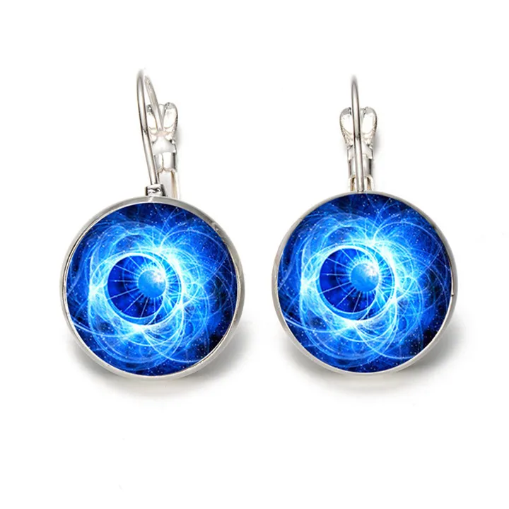 5  Classic Green Cat Eye Earring Women Flower Mandala Glass Cabochon Earrings Vintage Drop Earrings For Women Fashion Jewelry