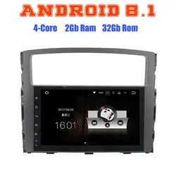 Android 8,1 4 ядра автомобиля gps Мультимедиа Радио для Mitsubishi Pajero V97 V93 с ips экран 2 + 16G bluetooth usb