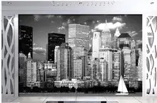 modern living room wallpapers Metropolis background high rise New York black and white art photography background wall modern living room wallpapers Metropolis background high rise New York black and white art photography background wall