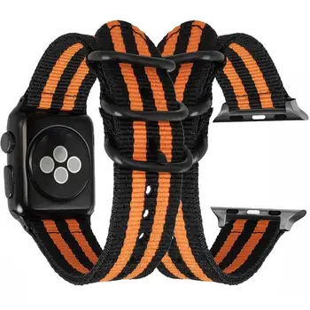 

Woven NATO Nylon Watchband Band For Apple Watch Strap 42mm 38mm fabric-like strap iwatch 3/2/1 wrist band nylon watch strap belt