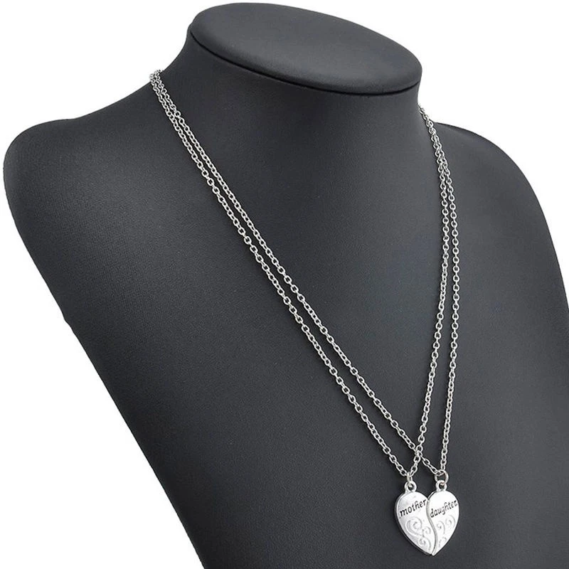 ZN популярное ожерелье с сердцем для мамы и дочки, женское ожерелье с надписью «Mom», подарок на день матери для мамы