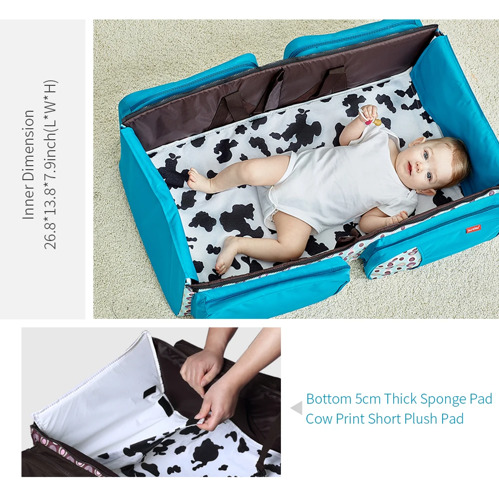 INSULAR 2 в 1 детские дорожные кровати пеленки сумка мессенджер многофункциональная большая емкость с москитной сеткой/ремень для коляски/сумка для хранения
