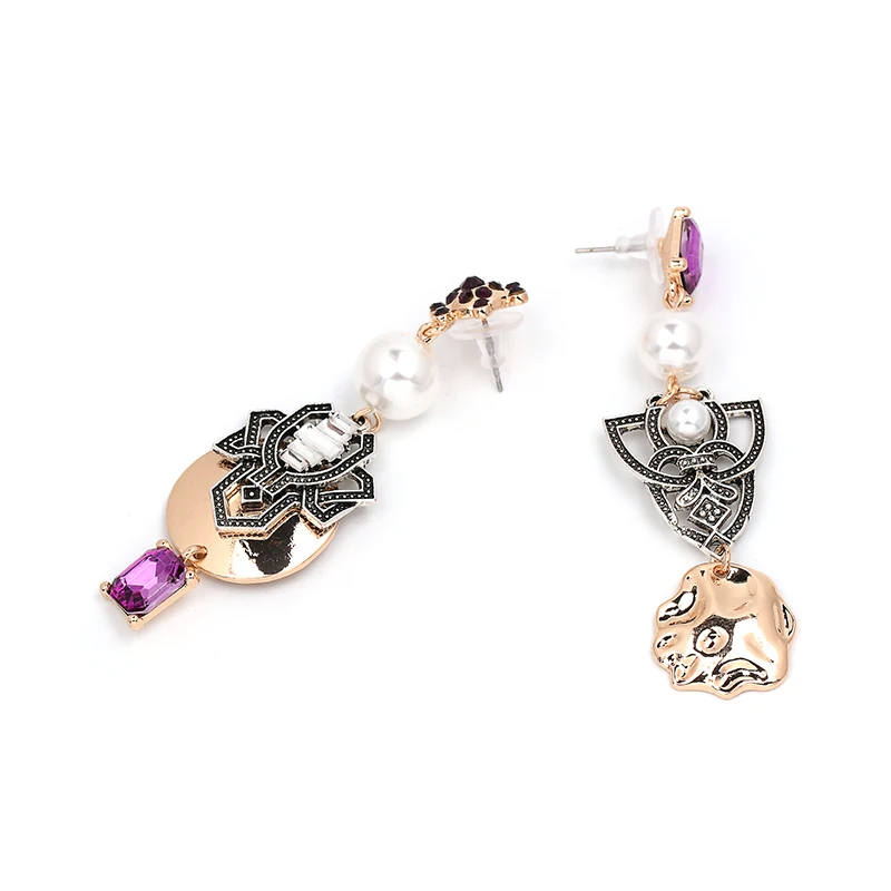 FASHIONSNOOPS Special Design Luxury Bohemian Wedding Simulated Pearls Earring Women Fashion Dangle Jewelry Shiny Drop Earrings