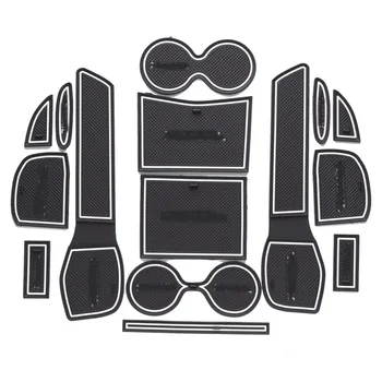 

For 2014 2015 16 17 Nissan X-Trail X Trail XTrail Gate Slot Mats Nonslip Cup Pad Antislip Door Groove Mat Car Accessories 15pcs