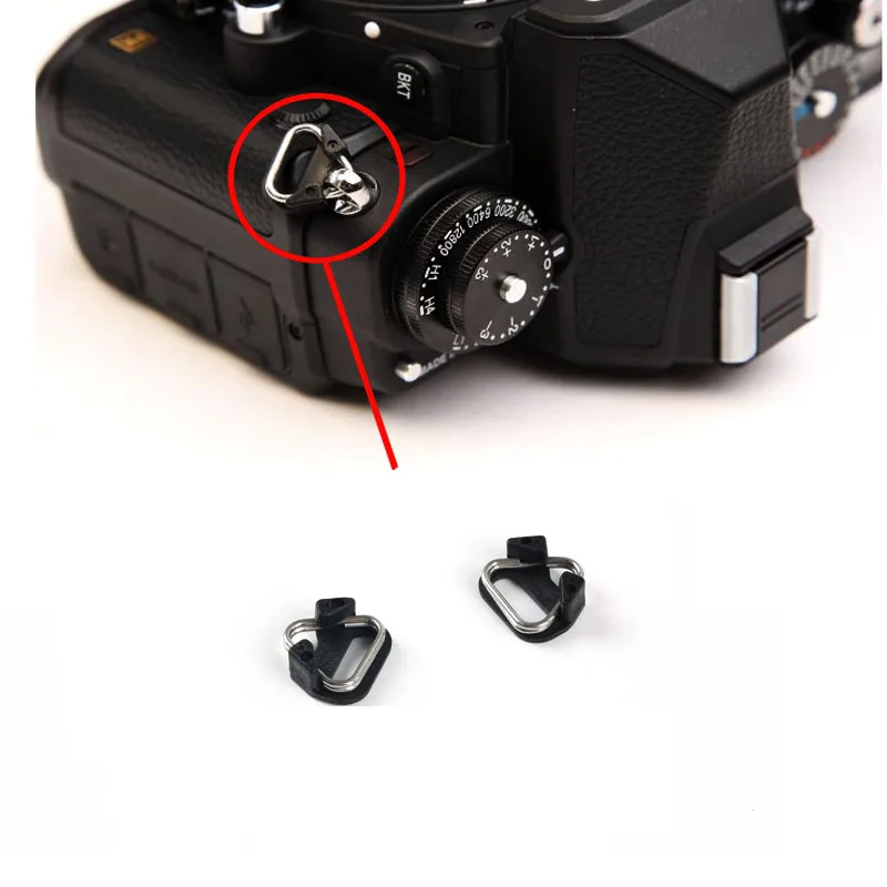 5pais камеры кольца крюк Замена Сплава Сплит кольцо треугольник для Canon Nikon плечевой ремень для камеры ремешок