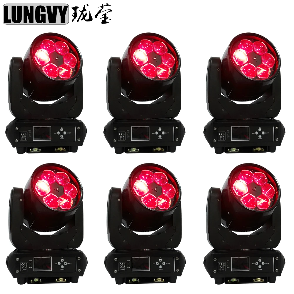 

Free Shipping 8pcs/lot With Flight Case 6x40W RGBW 4in1 Super Beam Moving Head Light Perfect Stage Lights For DJ Wedding