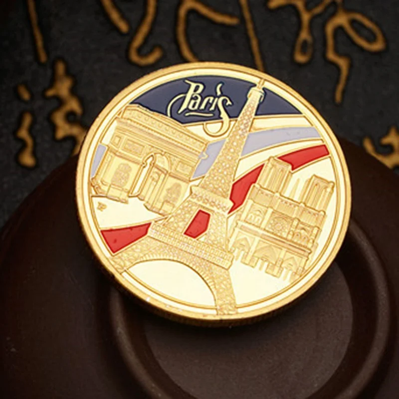 Памятная монета здание Парижской башни французская монета собора пользовательские художественные подарки для коллекции монет