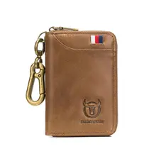 Для женщин Для мужчин из натуральной кожи автомобильный брелок для ключей, держатель для карты кошелек Чехол Органайзер для ключей сумка для ключей