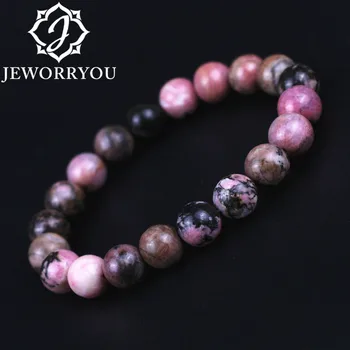 

6-12mm Rhodochrosite Natural Stone Bracelet For Women Minimalist Boho Bracelets Bracciali Armband Damen