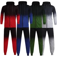 Мужская осенне-зимняя спортивная толстовка с принтом Топ и штаны, комплекты Спортивный костюм для фитнеса, спортивный костюм, комплект для бега, спортивные костюмы# VD107